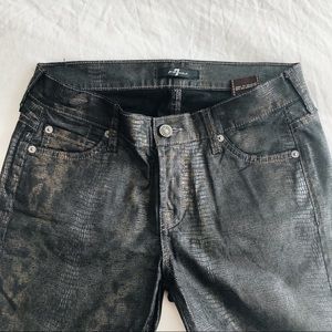 7 for All Mankind Snake Skin Texture Skinny’s